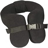 Danmar Products Hensinger Head Support, Black, Large, Cervical Collar, Pillow Support During Breathing, Swallowing, Feeding, and Social Interaction
