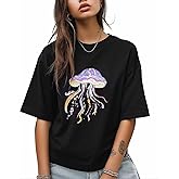 T-Shirt for Women, Water Bohemian Jellyfish