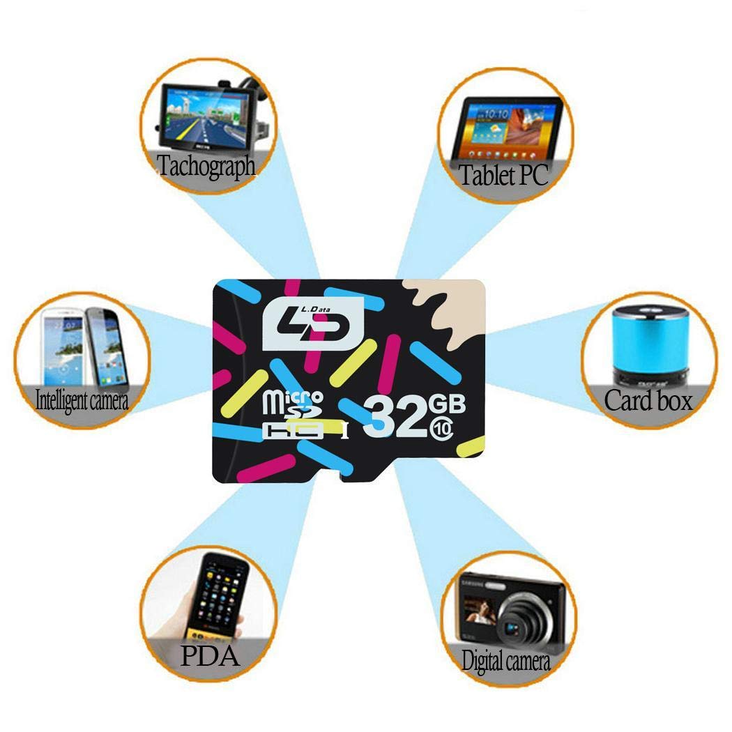 CHIGANT 32G Tarjeta de Memoria TF/Tarjeta de Memoria Micro SD para Movil Cámaras Tableta