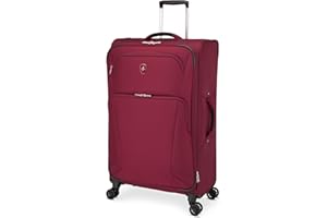 ATLANTIC Artisan III Large Checked Luggage — Expandable, Lightweight, Water-Resistant Suitcase with 8 Spinner Wheels and Lock