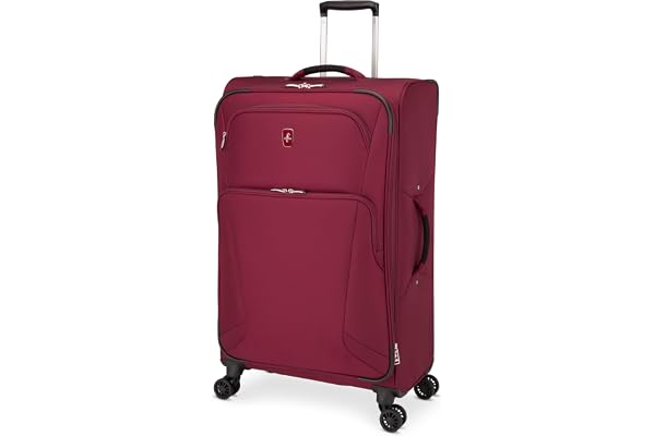 Atlantic Artisan III Hardside Large Checked Luggage, Burgundy, 28-Inch | Lightweight Spinner Hard Shell Suitcase With TSA Loc