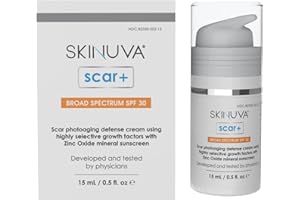 Skinuva® Next Generation Scar+ Cream - Advanced Scar+ SPF 30 Silicone Cream Matrix Formulated with Growth Factors (0.5 oz)