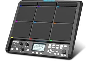 HXW PD708 Sample Pad Sampling Drum Pad Electronic Tabletop Digital Drum Set for Drummer Live Performance, 1000 Built-in Sounds, 32 GB Storage, Onboard FX, Customizable LEDs