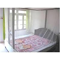 Shahji Creation Double Bed Mosquito Net, Ivory Color (7X7Feet)