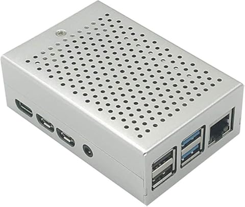 Heaviesk para Raspberry Pi 4 Modelo B Estuche + 5V / 3.3V con Ventilador de refrigeración Kit de Caja de disipador de Calor para Raspberry Pi 4 Modelo B