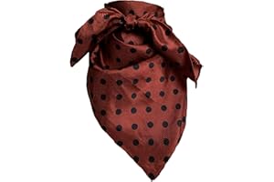 Wyoming Traders Polka Dot Cowboy Wild Rag 100% Silk Scarf Bandana Multiple Colors L 34.5" and XL 42"