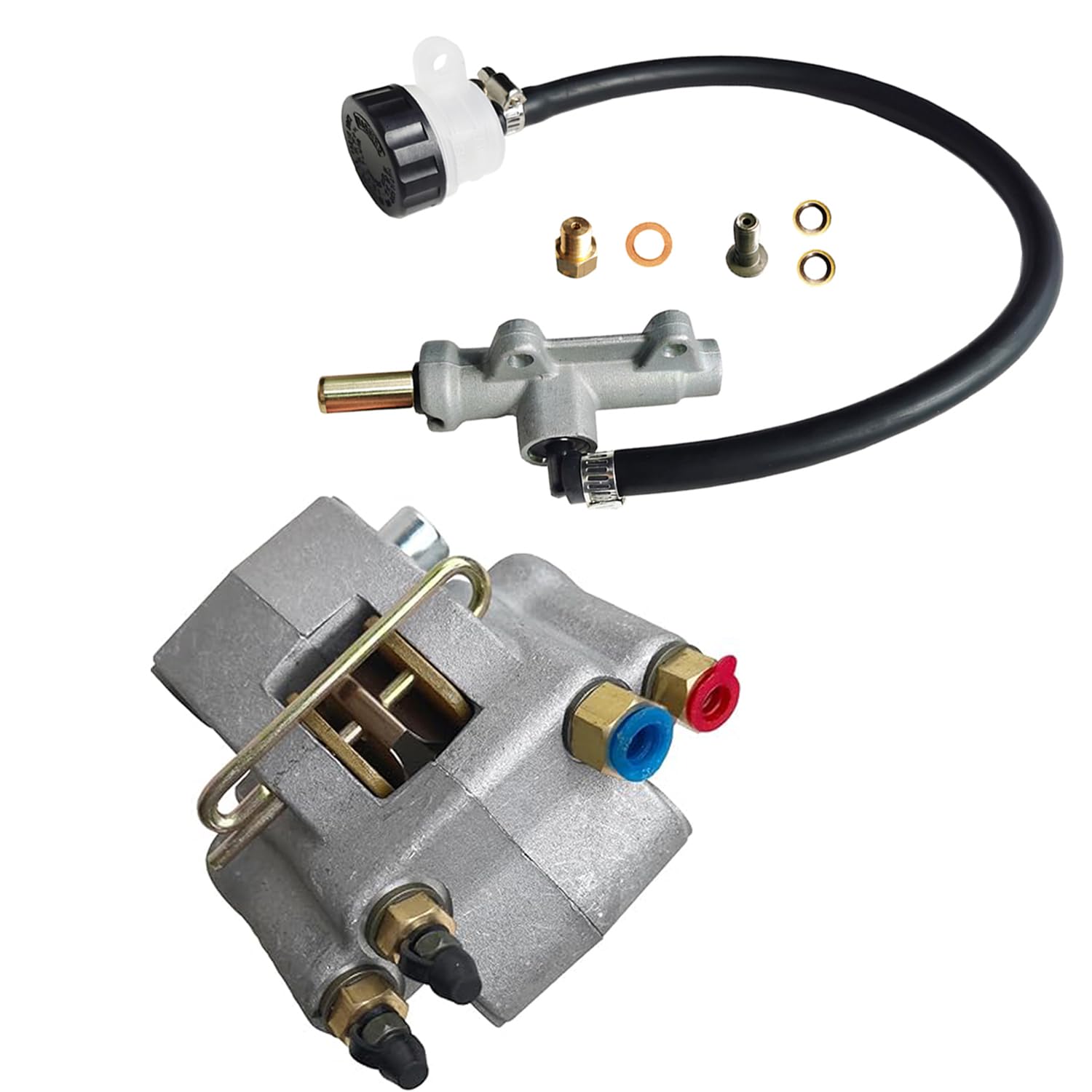 Photo 1 of Vanlison Rear Brake Master Cylinder & Caliper Set Compatible with Polaris Sportsman 500 400 335 1998-2002 Diesel 455 Worker 335 500 Parts OEM # 1910553 1910301 1930818 1910441 1910366 1930819