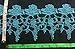 2 Yards, Rose Venise Lace Trim, Beautiful Rose with Mini Flowers, Turquoise, 5 Inch - AMORE FABRICS
