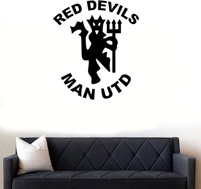 Red Devils Manchester United Football Club Vinyl Wall Art Sticker Decal