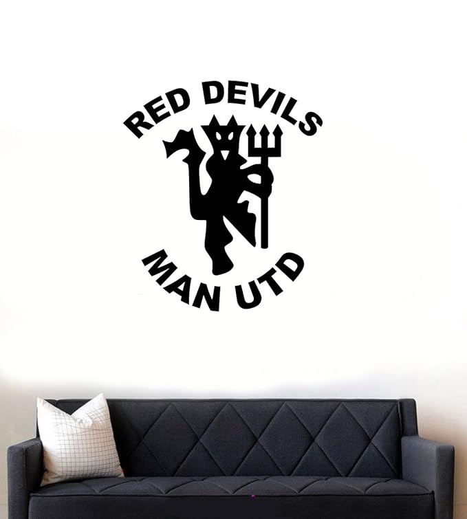 Red Devils Manchester United Football Club Vinyl Wall Art Sticker Decal