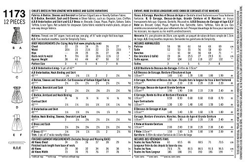 Simplicity Patterns US1173A Child's Project Runway Dresses, A (3-4-5-6-7-8)