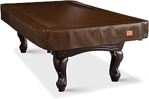 BEARCOVER Heavy Duty Leatherette Billiard Pool Table Cover, Waterproof & Tearproof Cover for Pool Table 7/8/9FT 8Feet-Coffee
