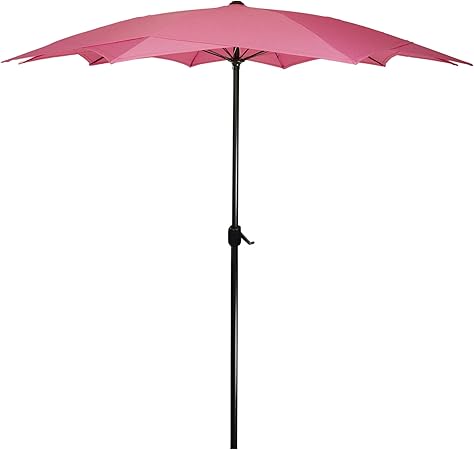 Amazon Com Northlight 8 85ft Outdoor Patio Lotus Umbrella With Hand Crank Pink Garden Outdoor