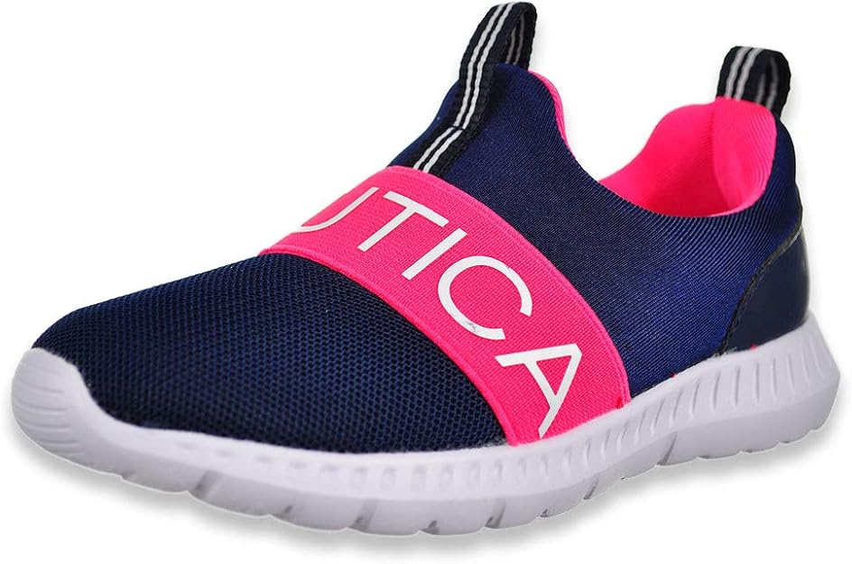 Nautica Kids Girls Fashion Sneaker Running Shoe SlipOn