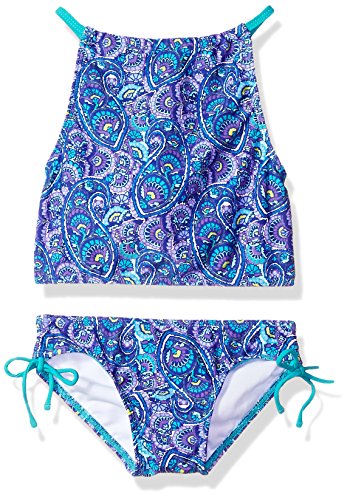 Kanu Surf Girls' Daisy UPF 50+ Beach Sport Halter Tankini 2-Piece Swimsuit