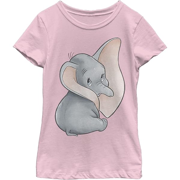 Amazon.com: Disney girls Disney Dumbo Dumbo Big Face Short Sleeve