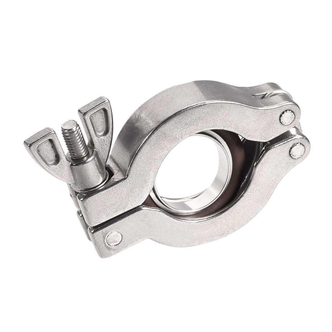 Sourcingmap Vacuum Clamp 53mm X 30.5mm KF25 Single Pin Clamp Wing Nut with Center Ring for Ferrule TC