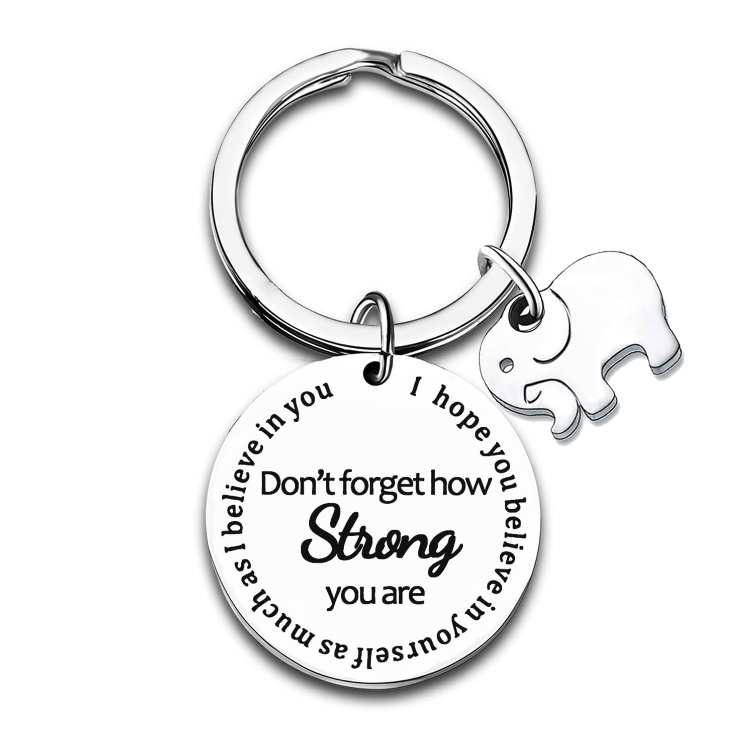 Inspirational keyrings for Women Elephant Gifts For Women Friends Gifts Key ring Elephant Gift Good Luck Thinking of you Gift Christmas Keychain
