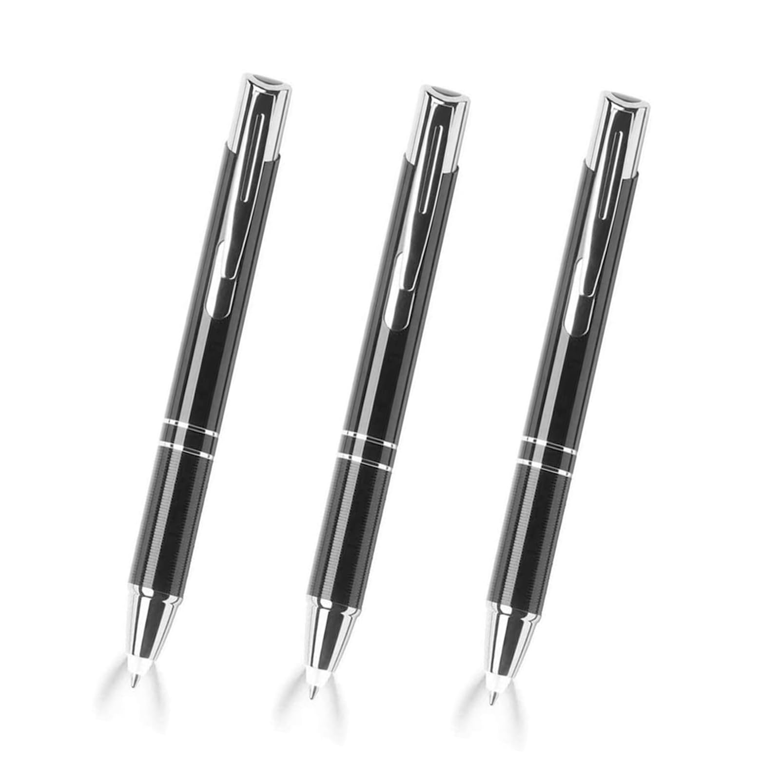 Frishare Lighted Tip Ballpoint Pens with LED Penlights for Nurse - Pocket Pen with Mini Flashlight for Night Writing & Working - 3Pack - White Light