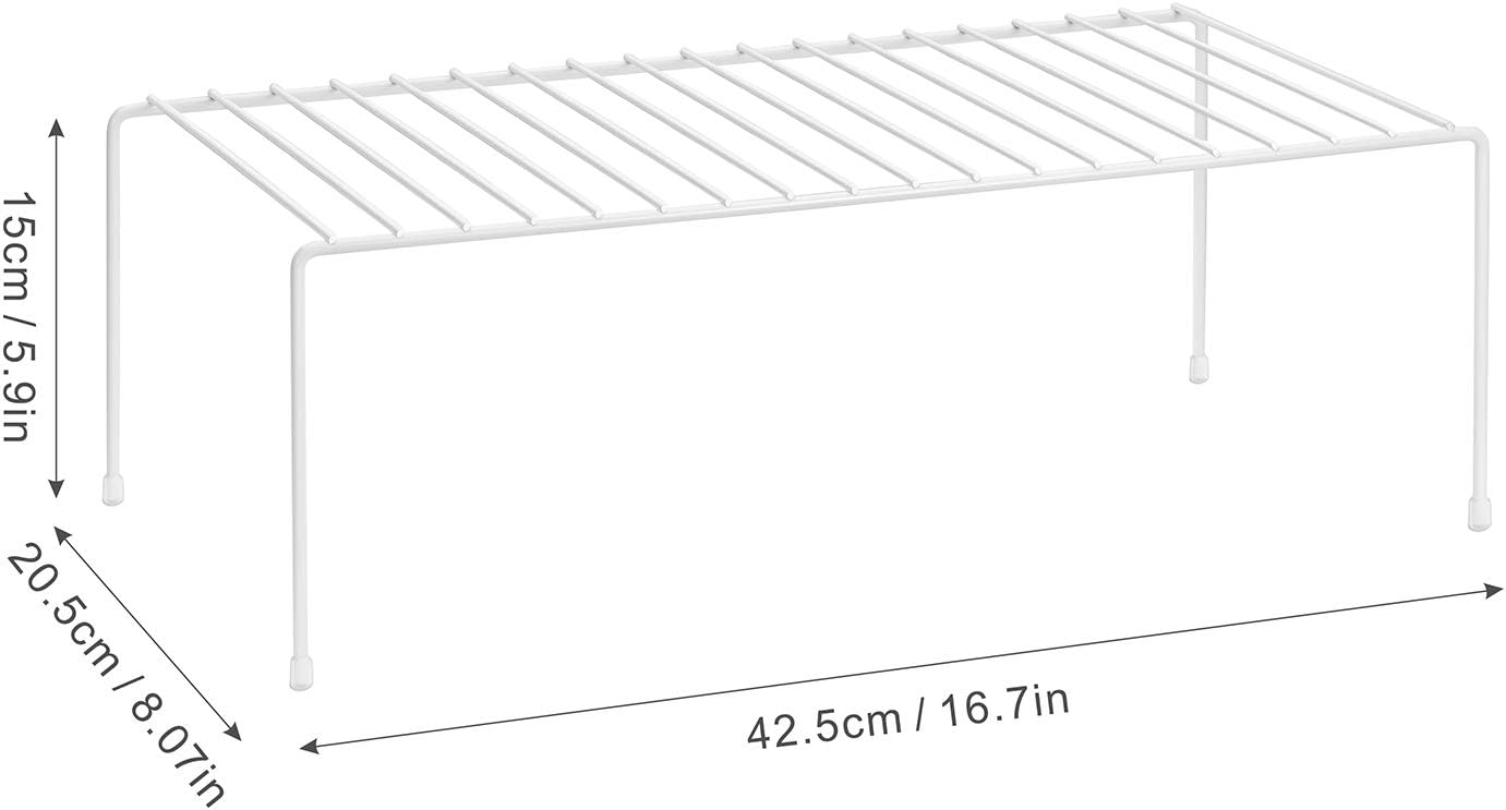 QIWODE Kitchen Cupboard Organiser, Cupboard Storage Organiser, Home and Kitchen Space Divider, Shelf Rack - Image 3