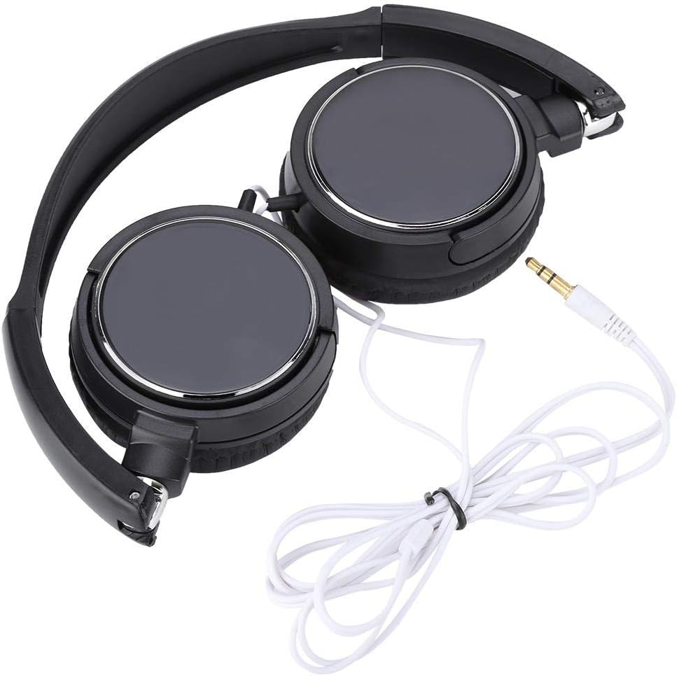 Lazmin Over Ear Headphone, Foldable Compact Wired Headset Stereo HiFi Music Headphone Support TF Card, FM automatic search