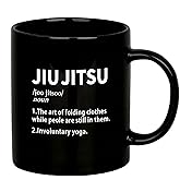 Panvola Jiu Jitsu Definition Mug Funny Jiu Jitsu Gifts Jiujitsu Coach Player Funny Sarcastic Novelty Drinkware Ceramic Mug (Black, 11 oz)