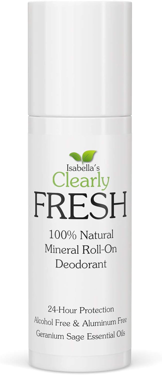 Clearly FRESH Natural Magnesium Roll On Deodorant I 24 hour Protection I Unisex I For Sensitive Skin with Aloe Vera, Argan Oil I No Aluminum, Parabens or Alcohol I Geranium Sage(90 ml) (1 Pack) - Image 3
