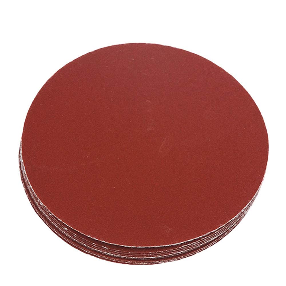 HIFROM 5 Inch Sanding Discs NO-Hole Hook and Loop 320 Grit Sandpaper Aluminum Oxide Random Orbital Sander Pads (60-Pack)
