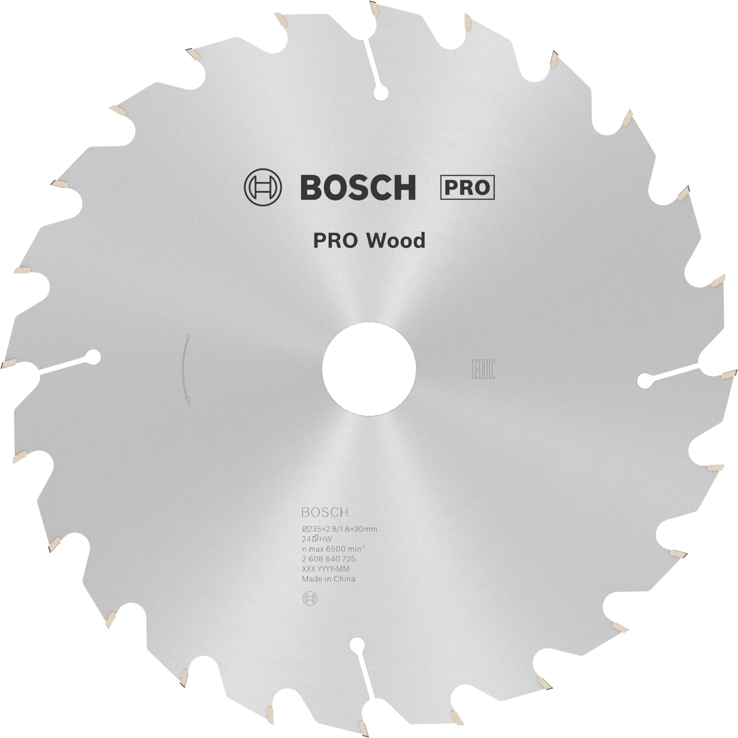 Bosch 1x PRO Wood Circular Saw Blade for Corded Hand-Held Circular Saws (for Softwood, Hardwood, Ø mm, Professional Accessory Hand-Held Circular Saw)