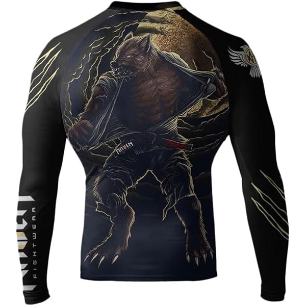 Raven Fightwear Anubis Rashguard Langarm – MMA BJJ Sportshirt Für Männer, Atmungsaktiv & Dehnbar