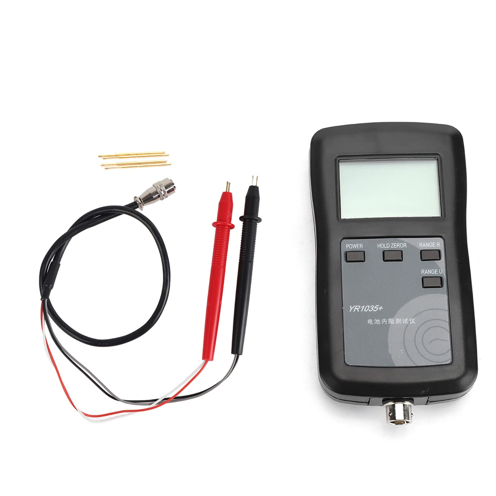 Battery Internal Resistance Tester, Universal Battery Checker Four Wire System Battery Meter Tester Detector Twisted pair Wires for Measuring Various Types of Batteries