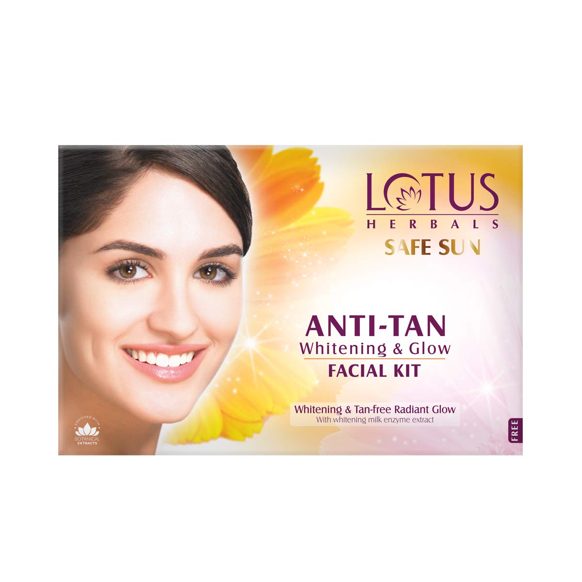 Lotus Herbals Safe Sun Anti Tan Whitening and Glow 4 in 1 Facial Kit 60g (Single Use)