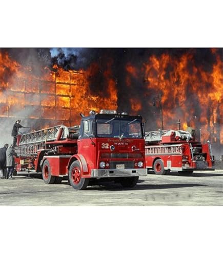 DIY 5D Diamant Peinture Grand Taille Kit Camion De Pompier Complet Forage Diamond Painting Résine Cristal Strass Art Peinture Maison Mural Décor à La Autocollant U889 25x30cm