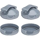 Zuikn 4 Pack Blender Cup Lids Stay-Fresh Resealable Cup Lids & Flip Top To-go Lid Replacement Parts Compatible with Nutribull