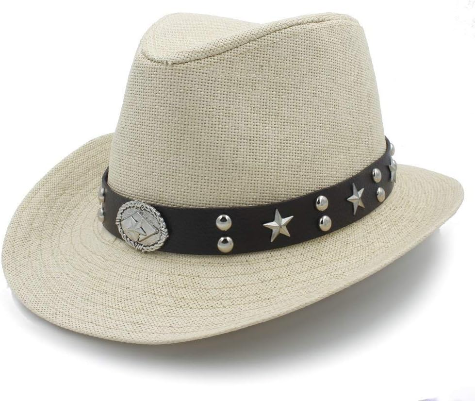 Men Straw Western Sombrero Cowboy Hats 