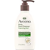 Aveeno Daily Foaming Gel Facial Cleanser, Fragrance Free, 12 fl. oz