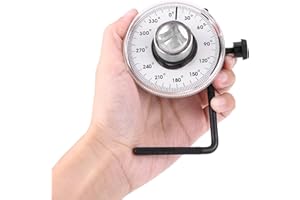 Torsion Angle Gauge, 1/2 Inch Torque Wrench Angle Gauge Tool 360 Degree Adjustable Drive Torque Meter Wrench Set Automobile A