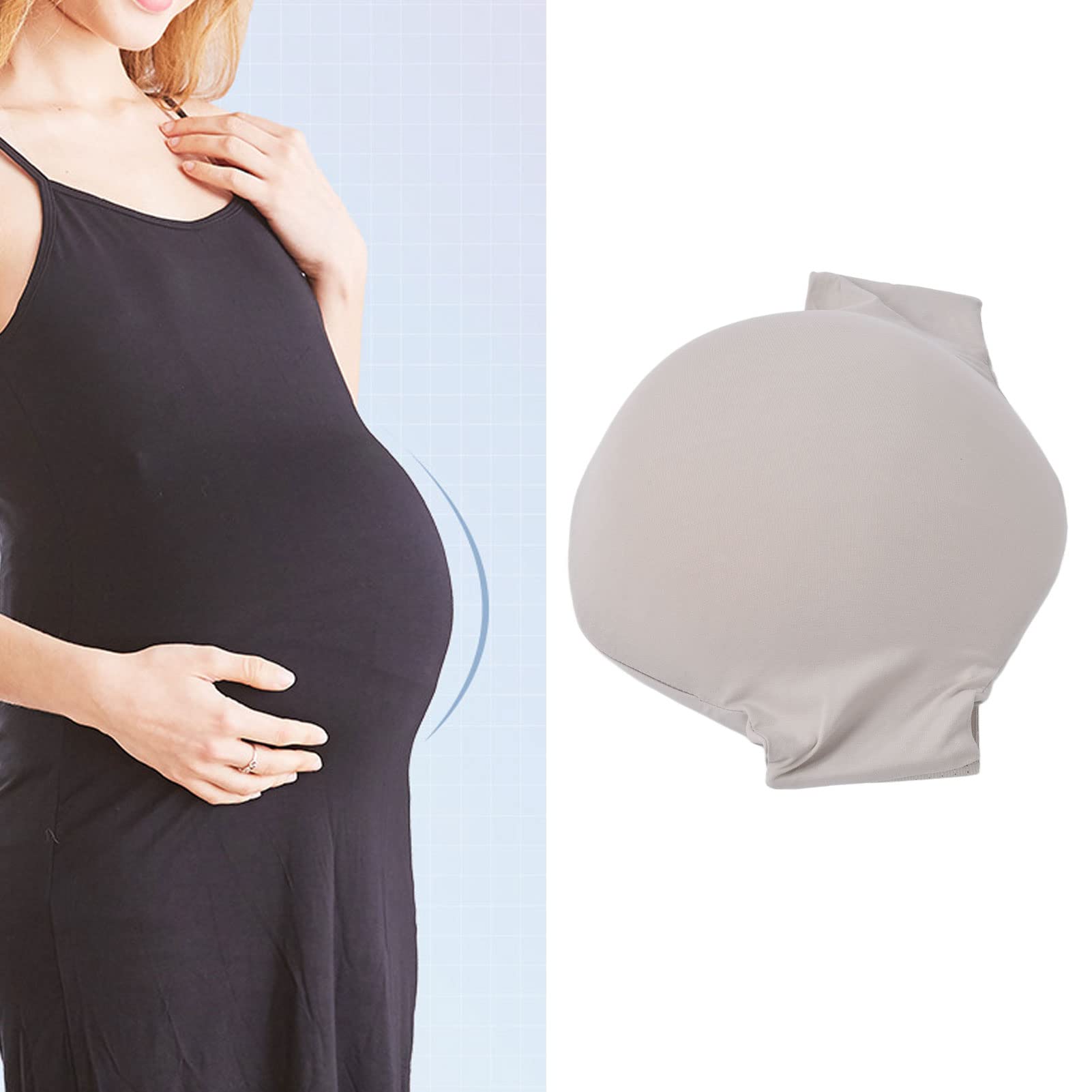 Fishawk Fake Pregnant Belly, Breathable Memory Foam Fake Belly Costumes, Lightweight False Tummy Bump Pregnancy Belly Film Props for Performance Photography Costumes Cosplay(M- 5-7)