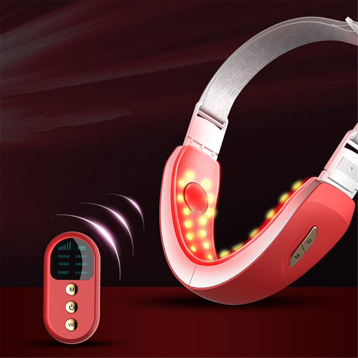 LI&muzi V-Face Shaping Massager Face Lifting Instrument Thin Beauty Machine Chin Lift Up Vibration Facial Belt: Home & Kitchen