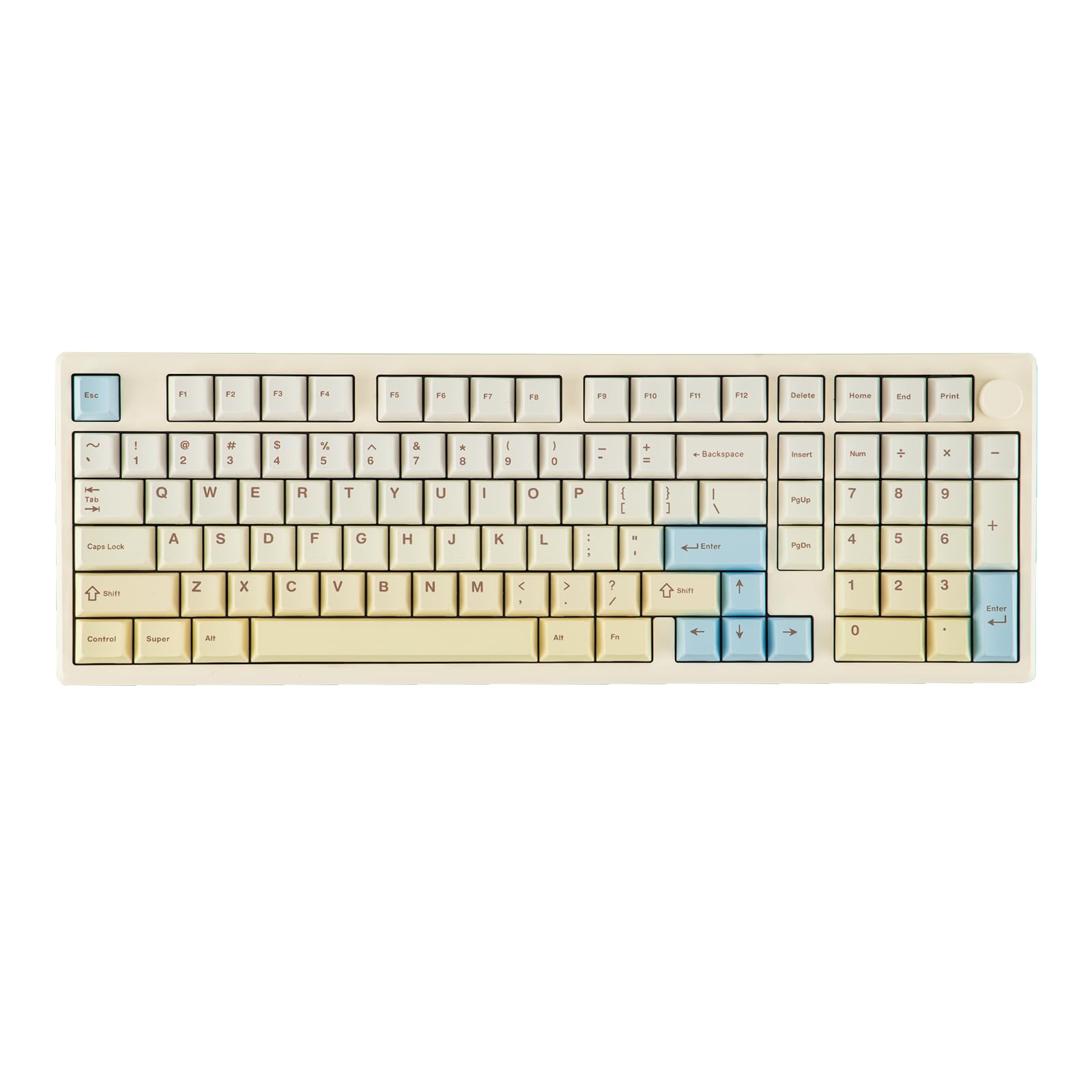 EPOMAKER Galaxy100 Lite QMK/VIA Gaming Keyboard with 8000mAh Battery and Numpad, 1800 Aluminum Mechanical Keyboard, USB-C/BT/2.4Ghz, Hot-Swap, Creamy Sound (Creamy White, Sea Salt Silent Switch)