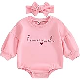 YINGISFITM Newborn Baby Girl Valentines Clothes Long Sleeve Onesie Bubble Romper Fall Winter Cute Outfits