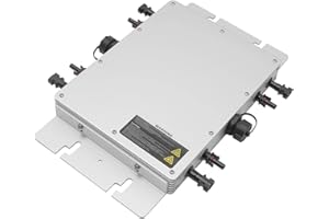 HINLIADA 1400W Micro Inverter Solar Grid Tie Microinverter IP65 Waterproof Self Cooling 110V/80-160VAC Output Pure Sine Wave Inverter Automatic Identification Power Inverters for 30V or 36V Solar Panel