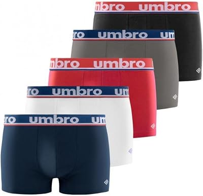 Caleçon Boxer Homme 100% Coton, Lot de 5, Noir CLA5 (L)