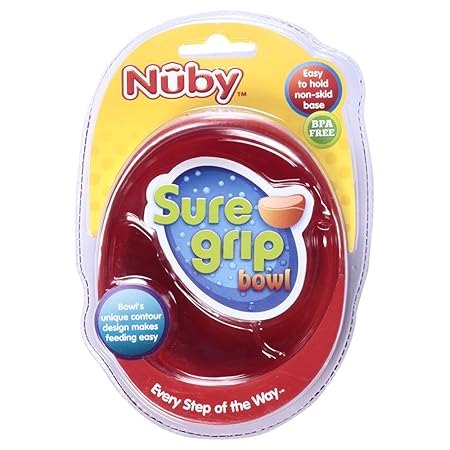 Nuby Sure Grip Bowl (Colors May Vary)