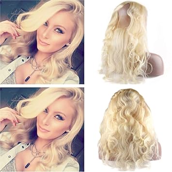 Amazon Com Pre Plucked 360 Lace Frontal Closure Blonde Body Wave