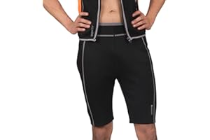 SaunaTek Men's Neoprene Sauna Sweat Suit Shorts for Weight Loss and Body Shaping