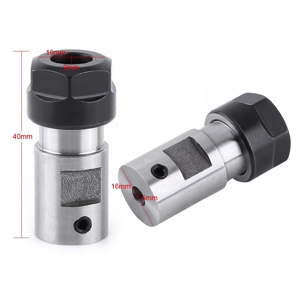 Dovewill 1 Piece of ER11/ER16/ER20 Collet Chuck Motor Shaft Spindle