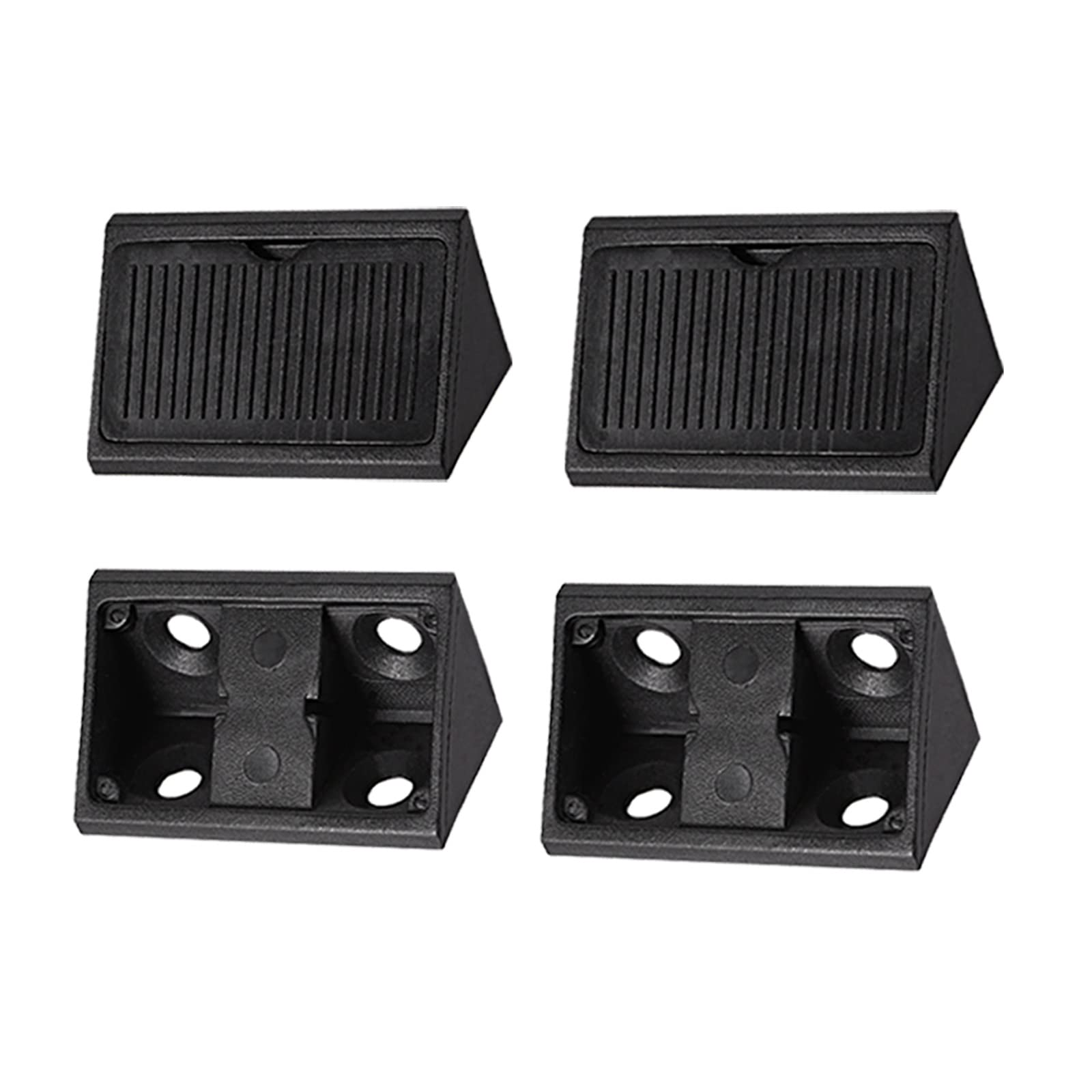 DTGN 42x20x20mm(LxWxH) Plastic Corner Brackets -15Pack - Good for Furniture Repairing - 4 Holes L Shape Right Angle Brace - Black