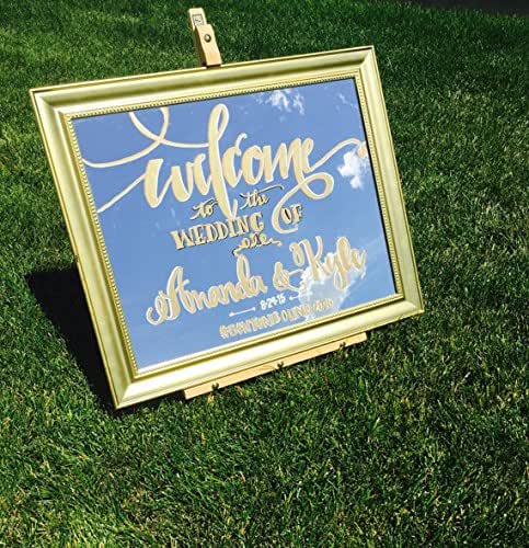 Amazon.com: Welcome Wedding Sign on Framed Mirror : Handmade Products