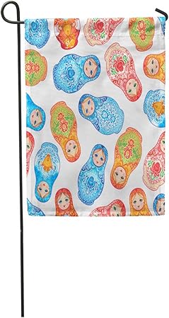 Amazon Com Semtomn Garden Flag Babushka Matryoshka Traditional